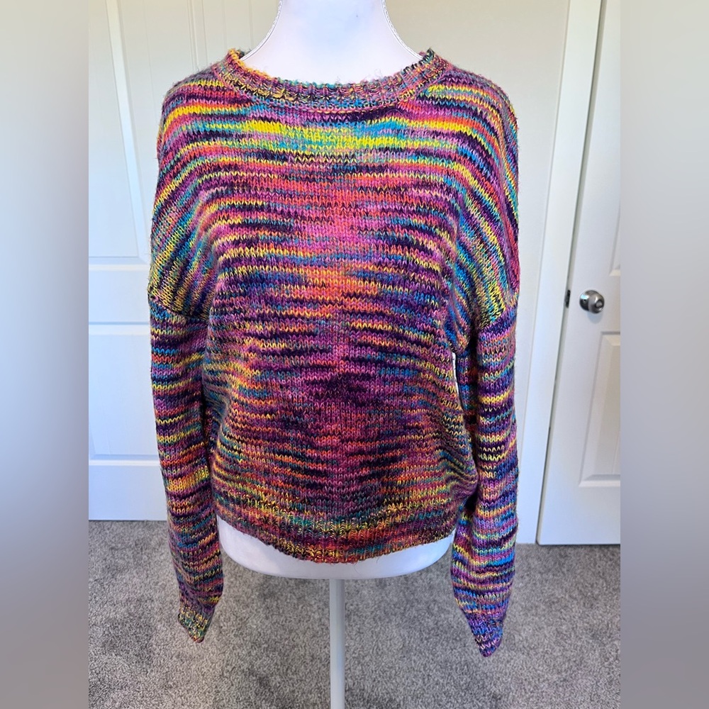 Rue 21 Y2K Multicolor Striped Sweater Sz Medium